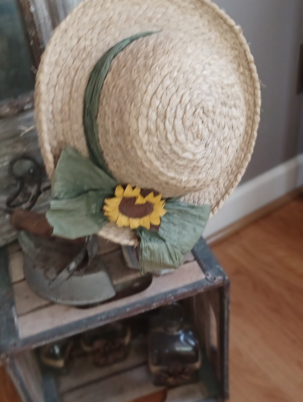 Street Smart Natural Straw Hat with Black Label Accent